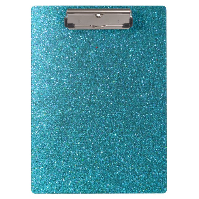 Porte-bloc Parties scintillant bleu brillant Turquoise Teachr (Devant)