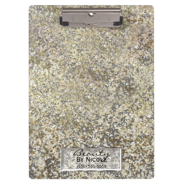 Porte-bloc Parties scintillant d'or Crackle moderne chic glam (Devant)