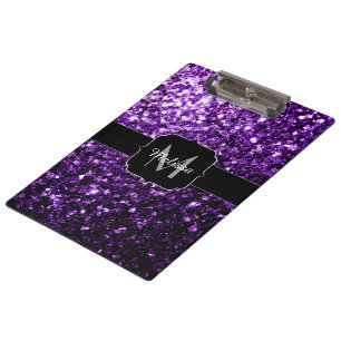 Porte-bloc Parties scintillant foncé violet faux brillant sci