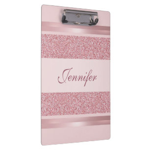 Porte-bloc Parties scintillant Look Rose Gold Color Calligrap