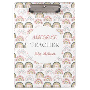 Porte-bloc Pastel Arc-en-ciel avec Motif de coeur Awesome ens
