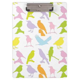 Porte-bloc Pastel Coloured Variété d'oiseaux Motif Porte - bl
