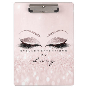 Porte-bloc Pastel de rose de parties scintillantes de mèches