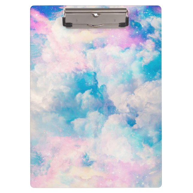 Porte-bloc Pastel Rainbow Ciel nuageux (Devant)