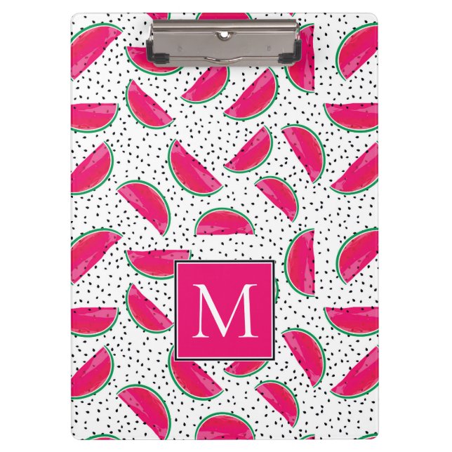 Porte-bloc Pastèque au néon sur le motif de graines (Devant)