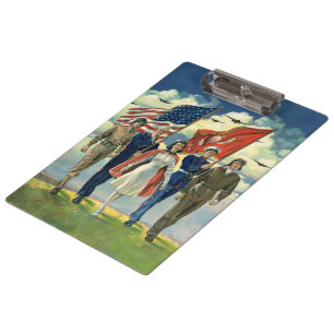 Porte-bloc Patriotes Vintage, Personnel Militaire Héros Fiers