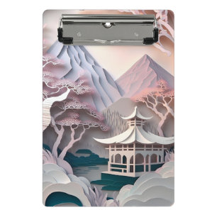 Porte-bloc Pavillon de découpe de papier Paysage Mini Porte -