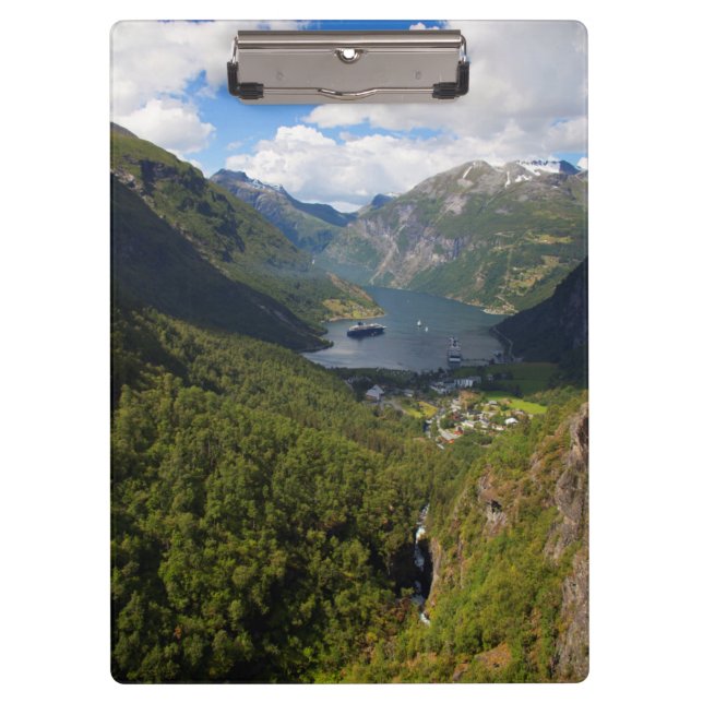 Porte-bloc Paysage du fjord de Geiranger, Norvège (Devant)