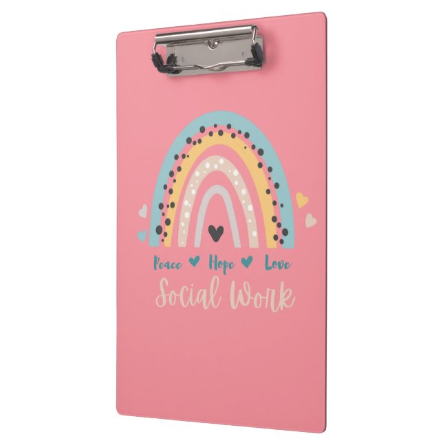 Porte-bloc Peace Hope Love Porte - bloc du travail social (Gauche)