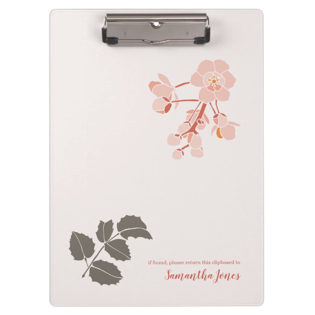 Porte-bloc Peachy Pink Oregon Grape Flower Letterhead (Devant)