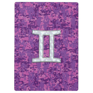 Porte-bloc Pearl Like Gemini Zodiac Sign on Digital Camo
