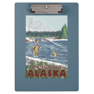 Porte-bloc Pêcheur de mouche - Anchorage, Alaska