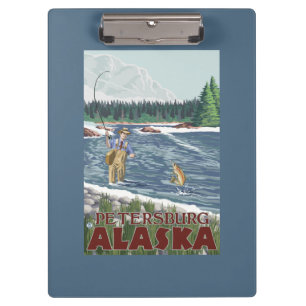Porte-bloc Pêcheur de mouche - Pétersbourg, Alaska
