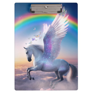Porte-bloc Pégase avec arc-en-ciel