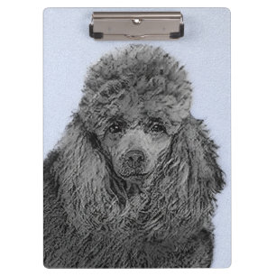 Porte-bloc Peinture de caniche Miniature Jouet noir Art origi