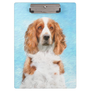 Porte-bloc Peinture d'espagnol Welsh Springer - Art original 