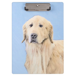 Porte-bloc Peinture Golden Retriever - Joli art original chie