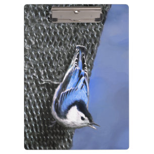 Porte-bloc Peinture Nuthatch à poitrine blanche Art original