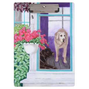 Porte-bloc Peinture paresseuse de Labradors d'après-midi