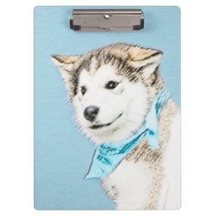 Porte-bloc Peinture Sibérienne Husky Puppy - Art Chien origin