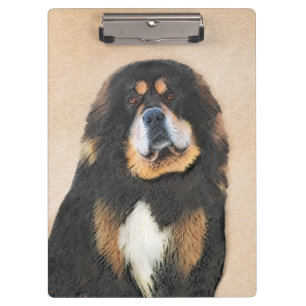Porte-bloc Peinture Tibétaine Mastiff - Joli art original chi