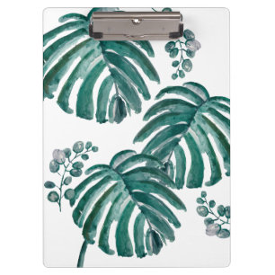 Porte-bloc Peinture tropicale à feuilles vertes botaniques