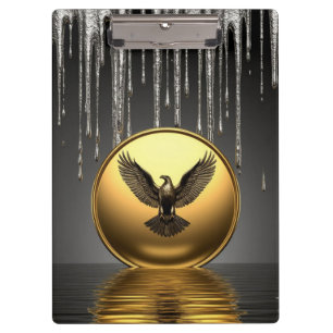 Porte-bloc Pendentif Aigle Royal Métallique Liquide