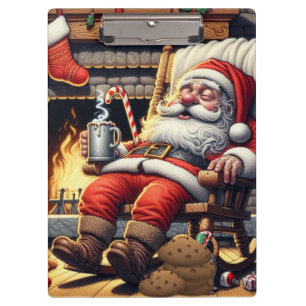 Porte-bloc Père Noël dort Noël
