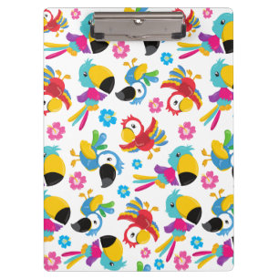 Porte-bloc Perroquets colorés, Perroquets tropicaux, Oiseaux,