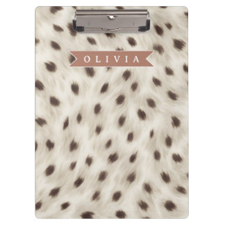 Porte-bloc Personalized Chic Neutral Leopard Animal Print