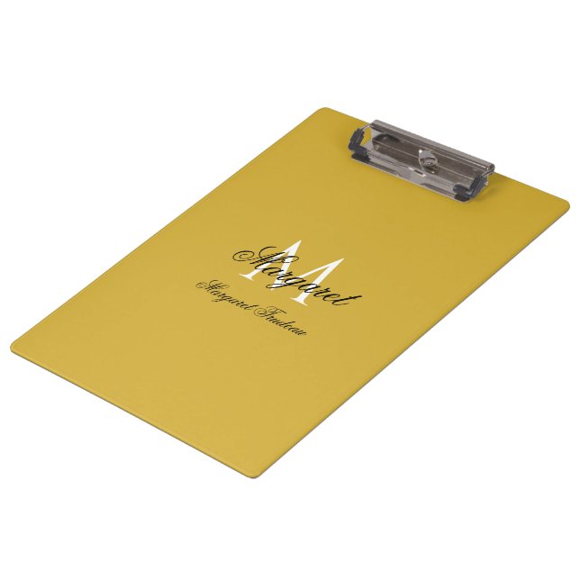 Porte-bloc Personalized Name with Stylish Monogram M Gold (Incliné)