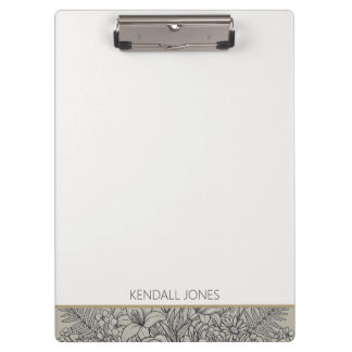 Porte-bloc Personnalisé Fleur de Champ Vintage Élégant