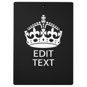 Porte-bloc Personnalisé KEEP CALM CROWN Modifier le texte