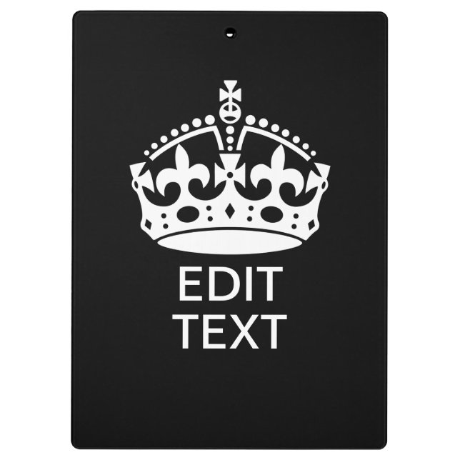 Porte-bloc Personnalisé KEEP CALM CROWN Modifier le texte (Dos)