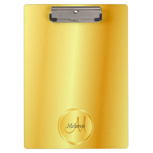 Porte-bloc Personnalisé Monogramme Modèle Faux Or Élégant