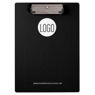 Porte-bloc Personnalisé noir avec logo blanc une activité min