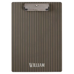 Porte-bloc Personnalised brown retro pinstripes
