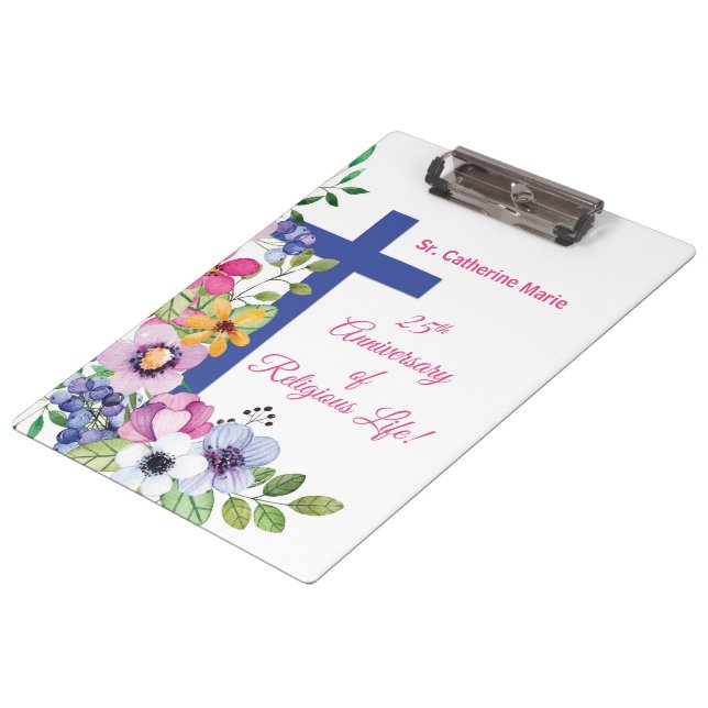 Porte-bloc Personnaliser, 25e anniversaire Nun vie religieuse (Incliné)