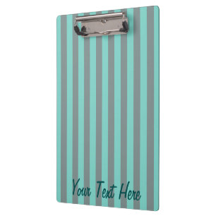 Porte-bloc Personnaliser des bandes verticales Turquoise pers