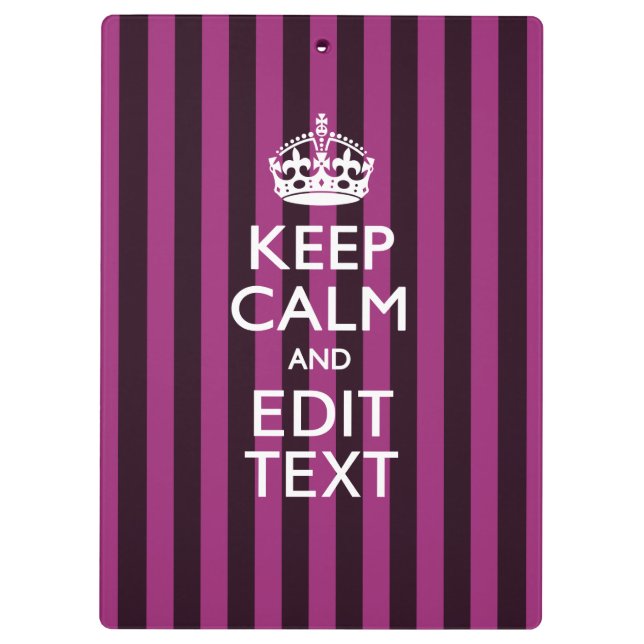Porte-bloc Personnalized KEEP CALM and Your Text on Pink (Dos)