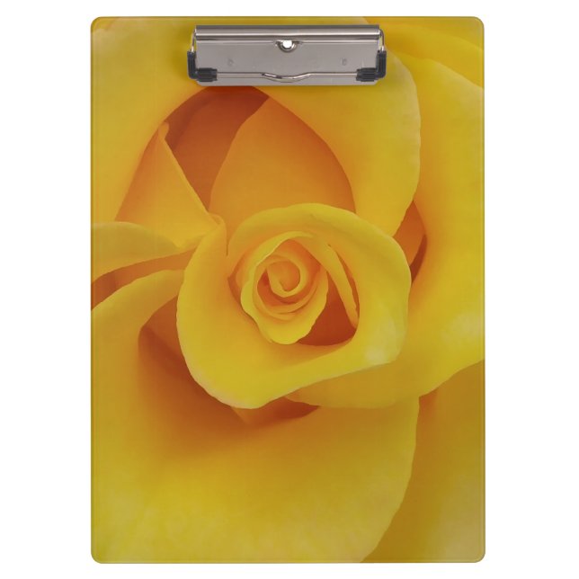 Porte-bloc Pétales romantiques de rose jaune (Devant)