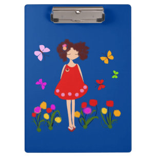 Porte-bloc Petite fille dans le jardin