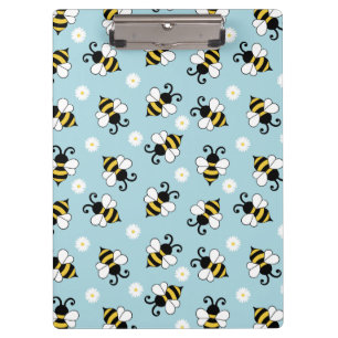 Porte-bloc Petites abeilles mignonnes et fleurs marguerites m