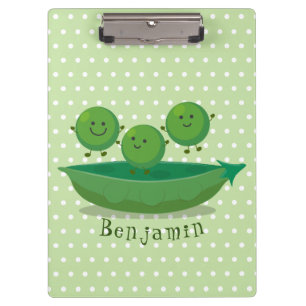 Porte-bloc Petits pois sauteurs en pod dessin animé illustrat
