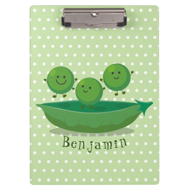Porte-bloc Petits pois sauteurs en pod dessin animé illustrat (Devant)
