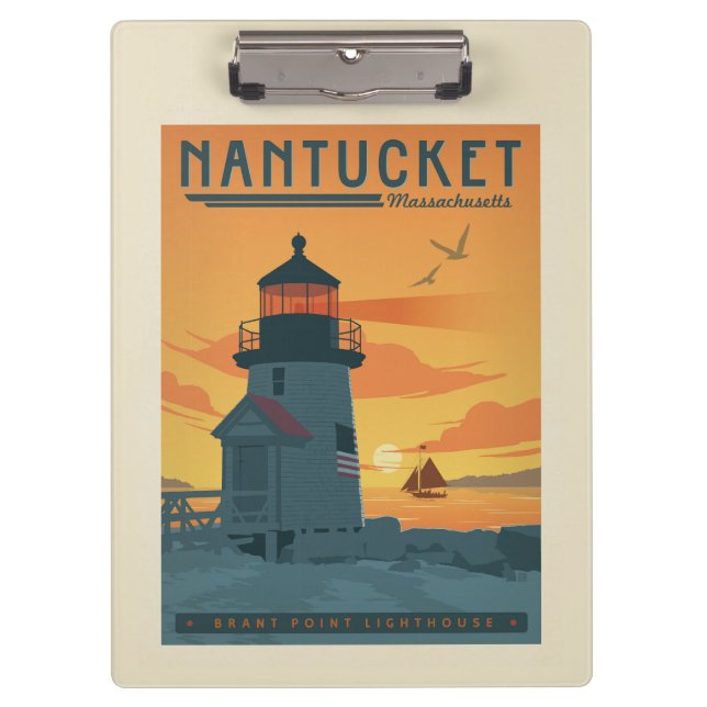 Porte-bloc Phare de Brant Point | Nantucket MA (Devant)