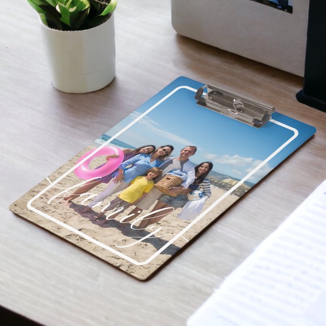 Porte-bloc Photo de famille personnalisée (Family Photo Personalized Custom Clipboards from Ricaso. Add a photo to front and back)