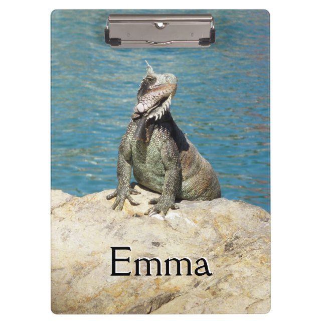 Porte-bloc Photographie de la faune tropicale Iguana à St. Th (Devant)