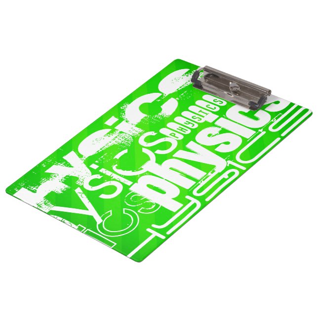 Porte-bloc Physique ; Neon Green Stripes (Incliné)