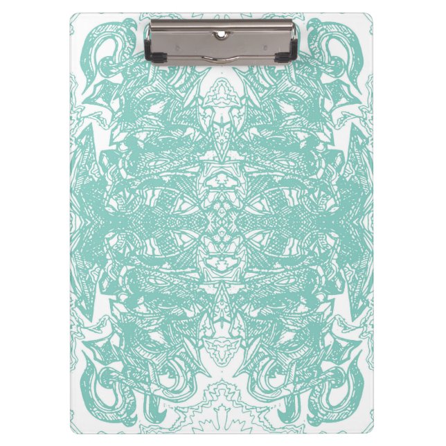 Porte-bloc Pièce de graffiti bleu et blanc (Devant)